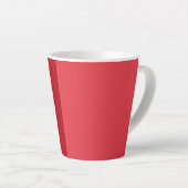 Custom Tomato Red Split Latte Mug (Angle droit)