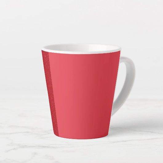 Custom Tomato Red Split Latte Mug Latte Mok (Rechterhoek)