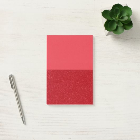 Custom Tomato Red Split Sticky Post-It Notes (Bureau)