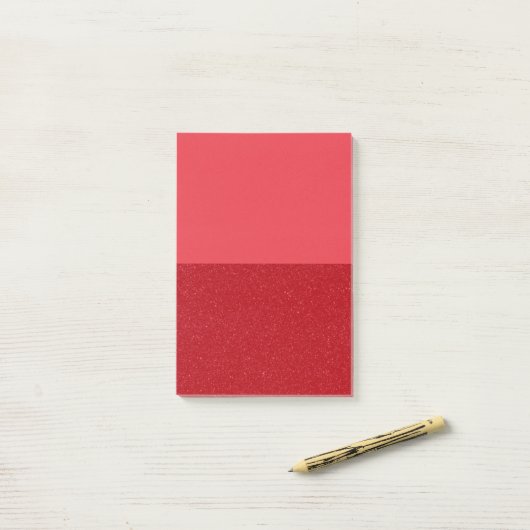 Custom Tomato Red Split Sticky Post-It Notes (Sur un bureau)
