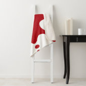 Custom Tomato Red & White Splash Sherpa Blanket Sherpa Deken (In situ)