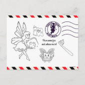 Custom Tooth Fairy Briefkaart voor kinderen (Achterkant)