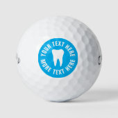 Custom tooth logo golfbal set cadeau voor tandarts golfballen (Voorkant)