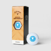 Custom tooth logo golfbal set cadeau voor tandarts golfballen (Verpakking)