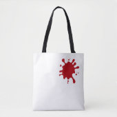Custom Tote Bag – Red Splash Print (Devant)