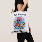 Custom Tote Bag | Retro Octopus | Name & Text (Dichtbij)