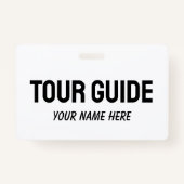Custom tour guide name badge with clip or string (Devant)