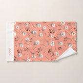 Custom Towels with White Poppies Bad Handdoek (Handdoek)