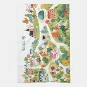 Custom Town Naam Nieuw Home Gift Theedoek (Verticaal)