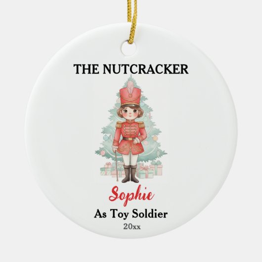 Custom Toy Soldier Nutcracker Photo Christmas Keramisch Ornament (Voorkant)