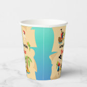 Custom Treasure Map Boy Pirate Birthday Party Papieren Bekers (Rechts)