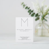 Custom Trendy Bold Monogram Minimalistisch Modern Visitekaartje (Staand voorkant)