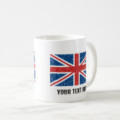 Custom Trendy Britse vlag Koffiemok (Voorkant rechts)
