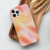 Custom Trendy Mode Lichtroze Gele Tie Dye Case-Mate iPhone Case
