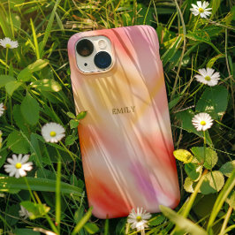 Custom Trendy Mode Lichtroze Gele Tie Dye iPhone 16 Pro Hoesje