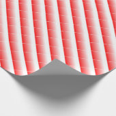 Custom trendy rood en wit kerstcadeau cadeaupapier (Hoek)