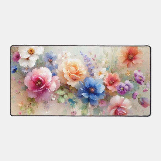 Custom Trendy Stylish Aquarell Flowers Template (Recto)