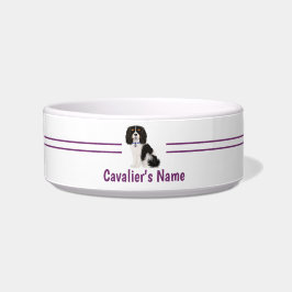 Custom Tri Color Cavalier King Charles Spaniel  Voerbakje