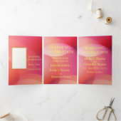 Custom Trifold Letter Fold Invitation, Size: 5" x  Drieluik Uitnodiging (Binnen)