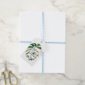 Custom Tropical Monstera Leaf Wedding Dank u Cadeaulabel (Met Touw)