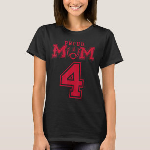 Custom Trots Football Mom Number 4 R Gepersonalise T-shirt