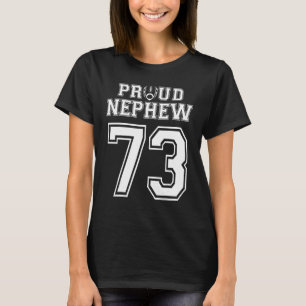 Custom Trots Football neef nummer 73 Personalisere T-shirt
