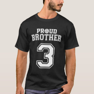 Custom Trots Volleybal Broer Nummer 3 Personali T-shirt