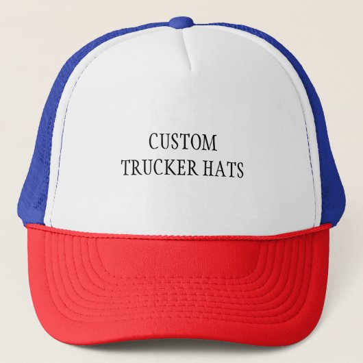 CUSTOM TRUCKER HOEDEN Elke logo honkbal Trucker Pet (Voorkant)
