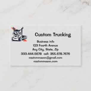 Custom Trucking Trucks Vervoer Visitekaartje