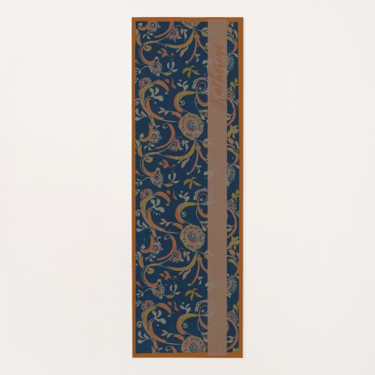 CUSTOM Tumeric + Ginger Swirl Motif Yoga Mat (Voorkant)