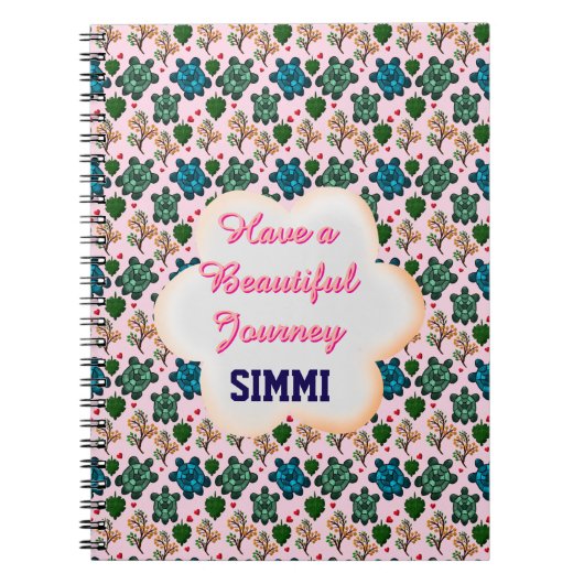 Custom turtle pattern  notitieboek (Voorkant)