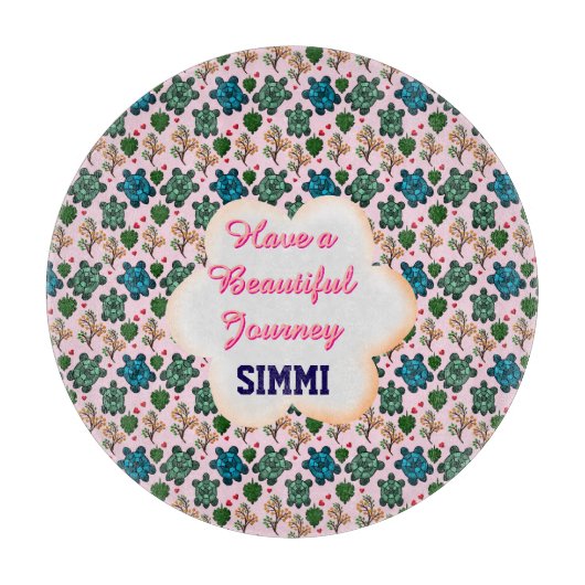 Custom turtle pattern  snijplank (Voorkant)