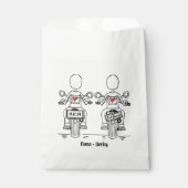Custom Twee Bruiden Biker Motorfiets Bruiloft Bedankzakje (Voorkant)