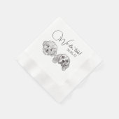 Custom Twee Pet Cocktail Servetten Bruiloft (Hoek)