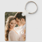 Custom two couple photo double sided aluminium  sleutelhanger (Achterkant)