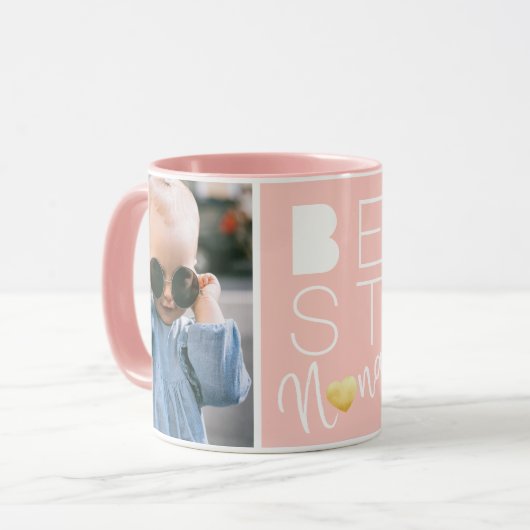 Custom Two Photo Best Nana Mug (Devant gauche)