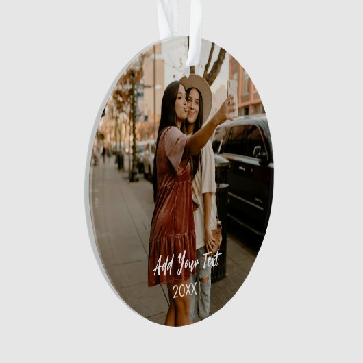 Custom Two Photos Acrylic Ornament  (voorkant)