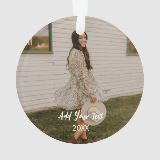 Custom Two Photos Acrylic Ornament  (achterkant)