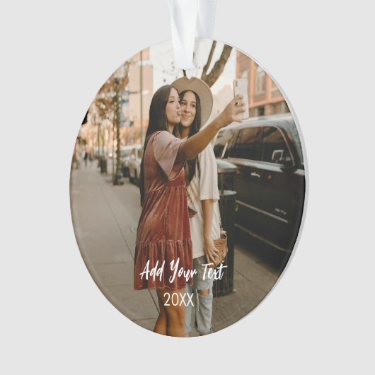 Custom Two Photos Acrylic Ornament  (voorkant)