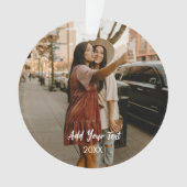 Custom Two Photos Acrylic Ornament  (voorkant)