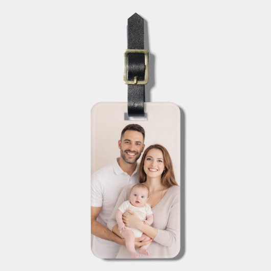 Custom Two-Sided Photo Bagagelabel (Voorkant verticaal)