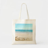 Custom Two-Sided Photo Personalized Beach Modern Tote Bag (Voorkant)