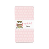 Custom Uil baby shower snoep wrapper Etiket (Voorkant)