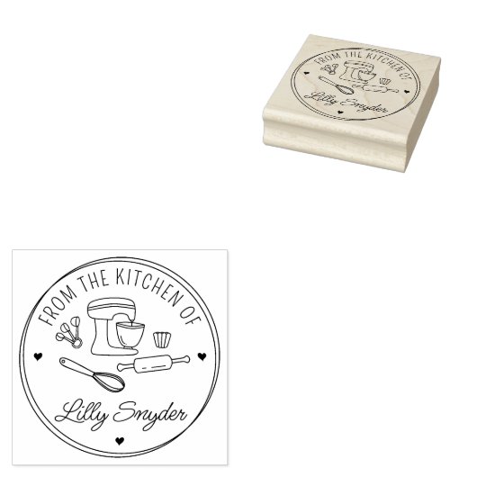 Custom uit de keuken 	rubberstempel (Gestempeld)