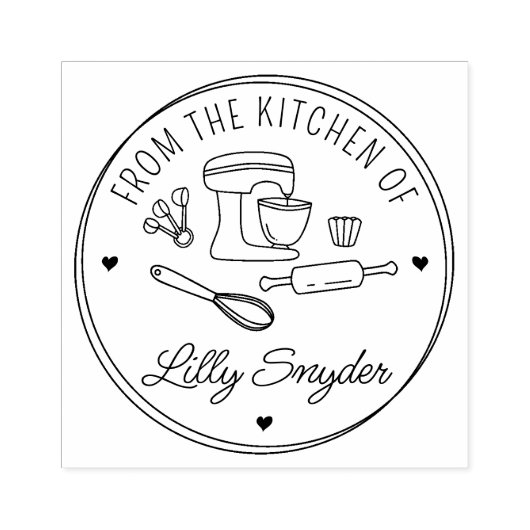 Custom uit de keuken 	rubberstempel (Afrduk)