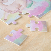 Custom Unicorn Child Name Puzzle Legpuzzel (Zijkant)