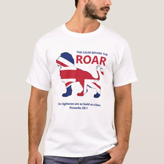 Custom UNION JACK Lion T-shirt (Voorkant)