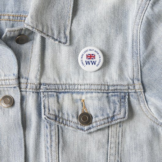 Custom Union Jack MONOGRAM Ronde Button 3,2 Cm (In situ)