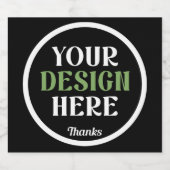 custom, unique, sleek & minimalist sparkling wijnetiket (Enkel label)