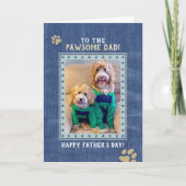 Custom Unisex Dog Photo Vaderdag Card - fdudgb Kaart (Voorkant)
